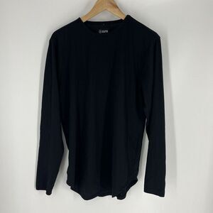 Cuts Clothing T Shirt Size Large Men Elongated Long Sleeve Tee Crew Neck Stretch